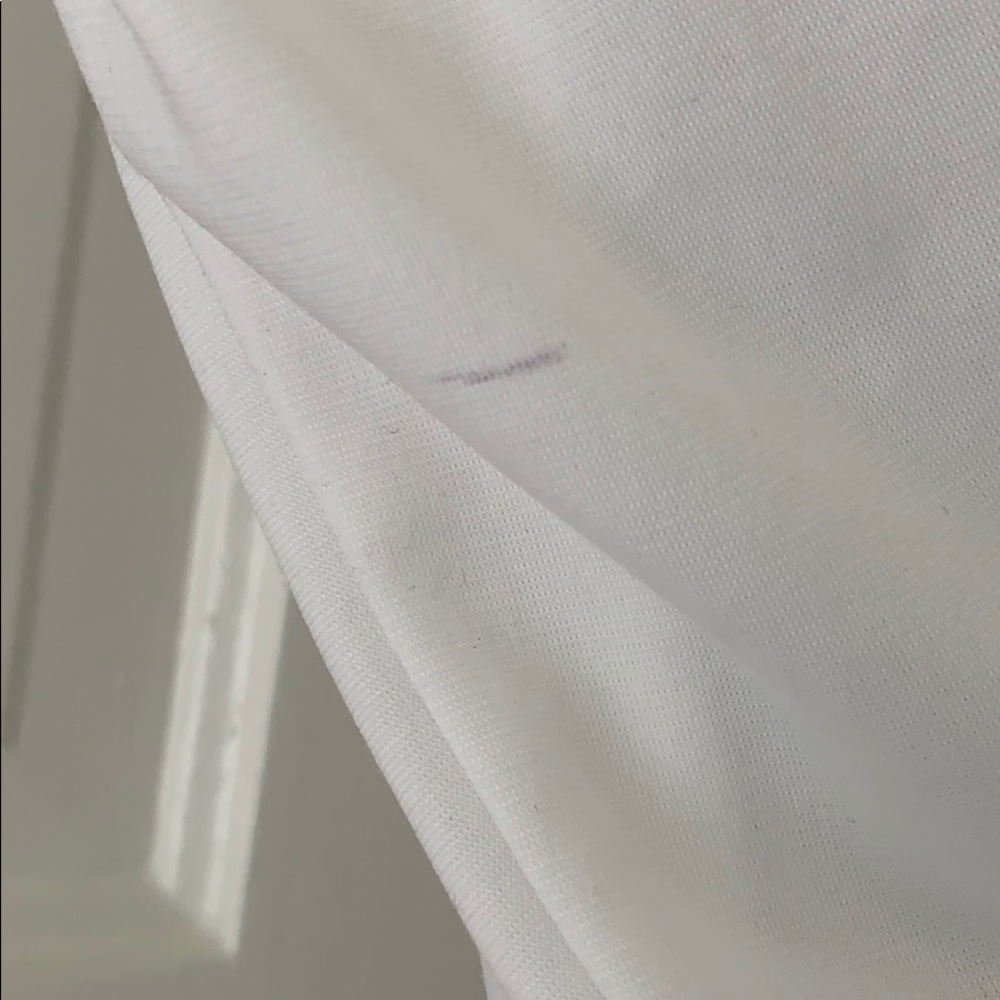Nike track jacket white w/gray stripes - Picture 7 of 8